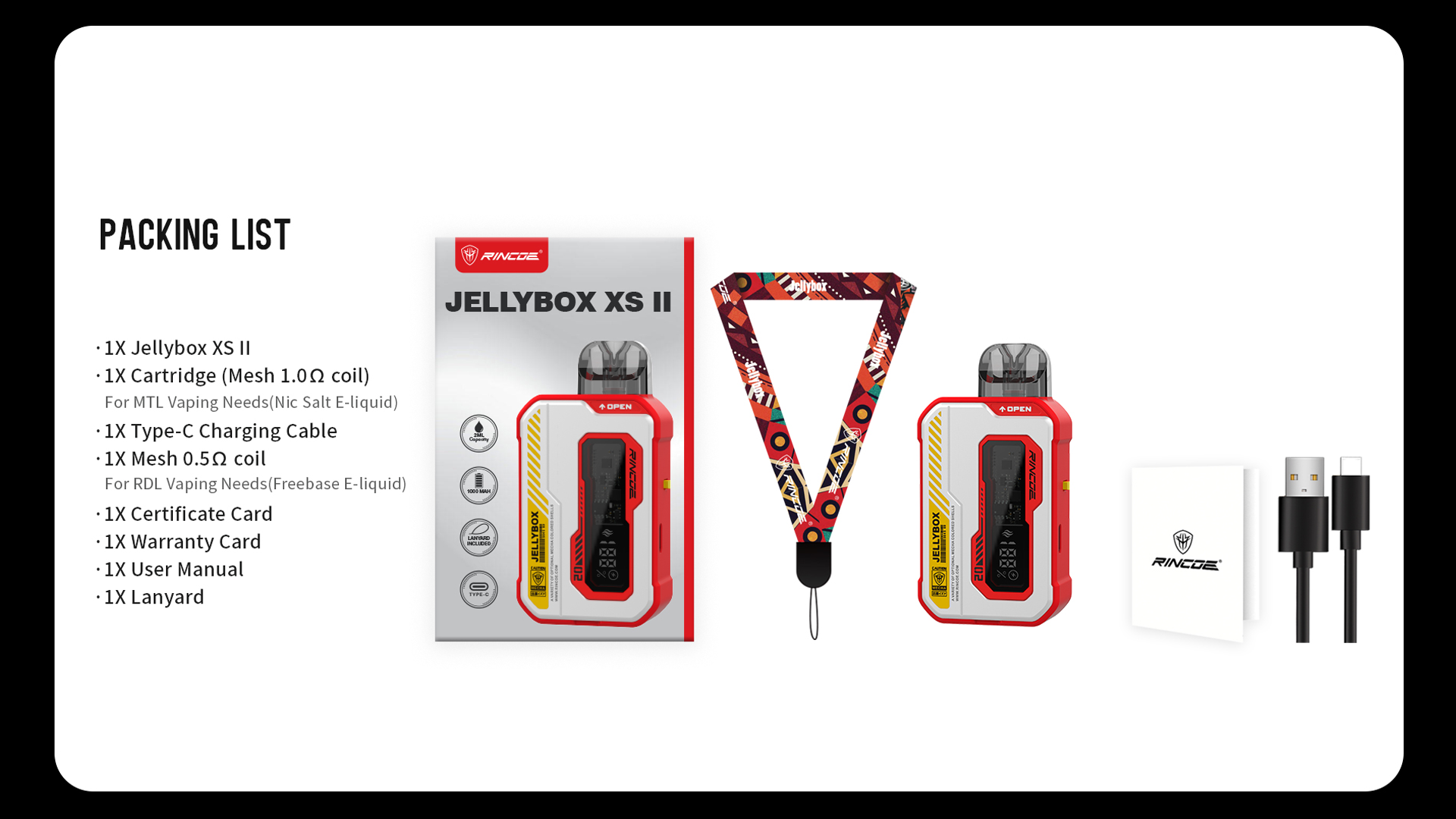 Rincoe Jellybox XS2 Pod Kit 1000mAh