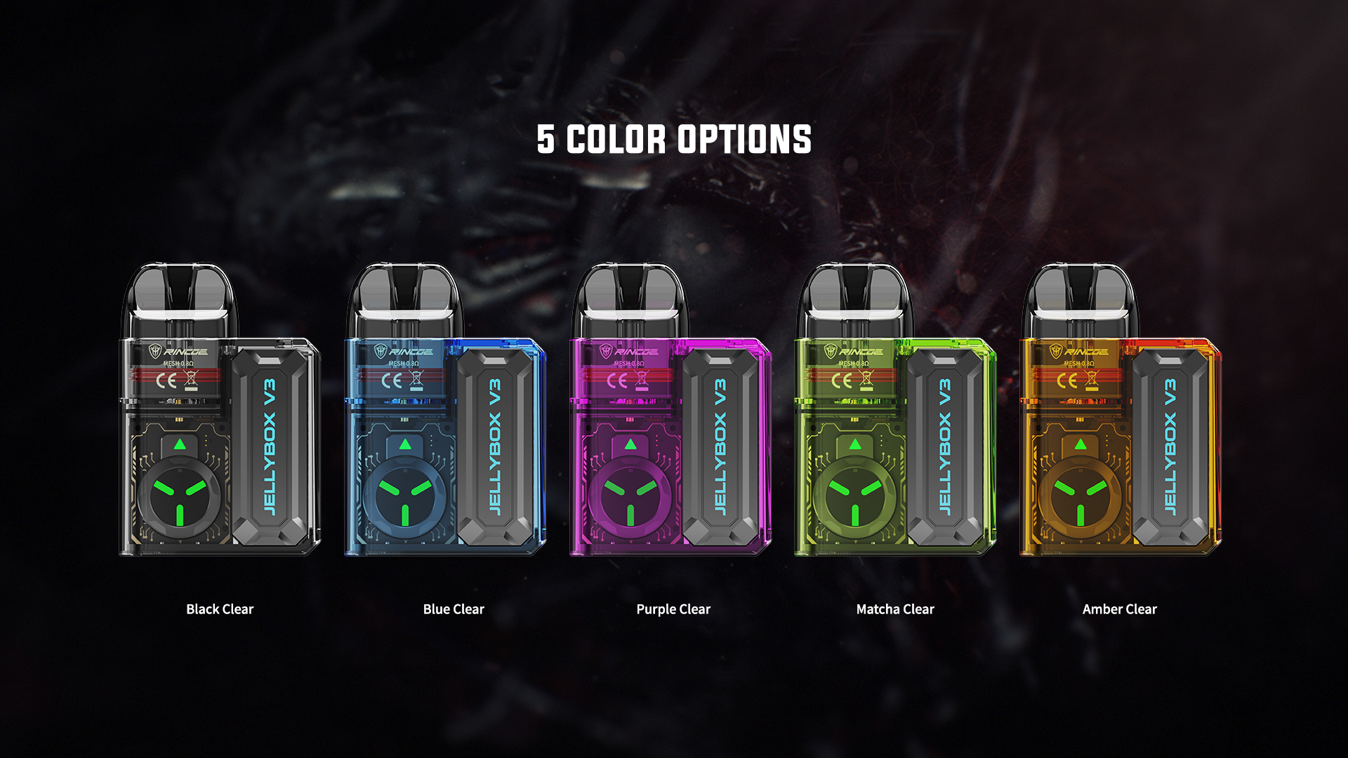 RINCOE Jellybox V3 Pod Kit 750mAh 16W USB TypeC Charging [ แท้ ] บุหรี่ไฟฟ้าพอดรินโคเจลลี่บ็